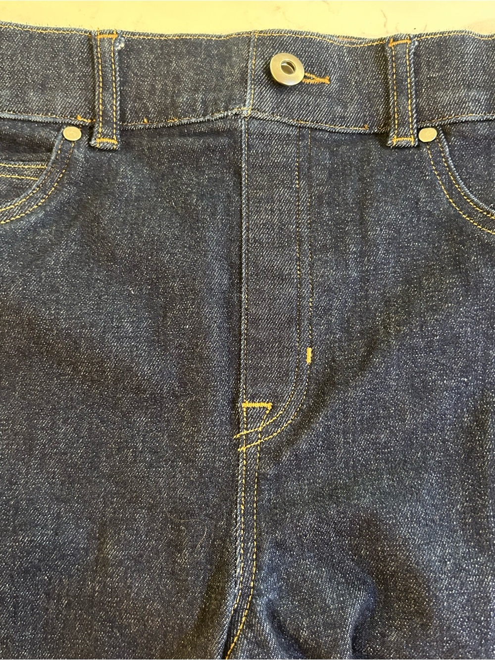 SPANX EveryWear Pull-On Flare Jeans Tall XL Dark Indigo Raw Tummy Control 21266T - Picture 5 of 11